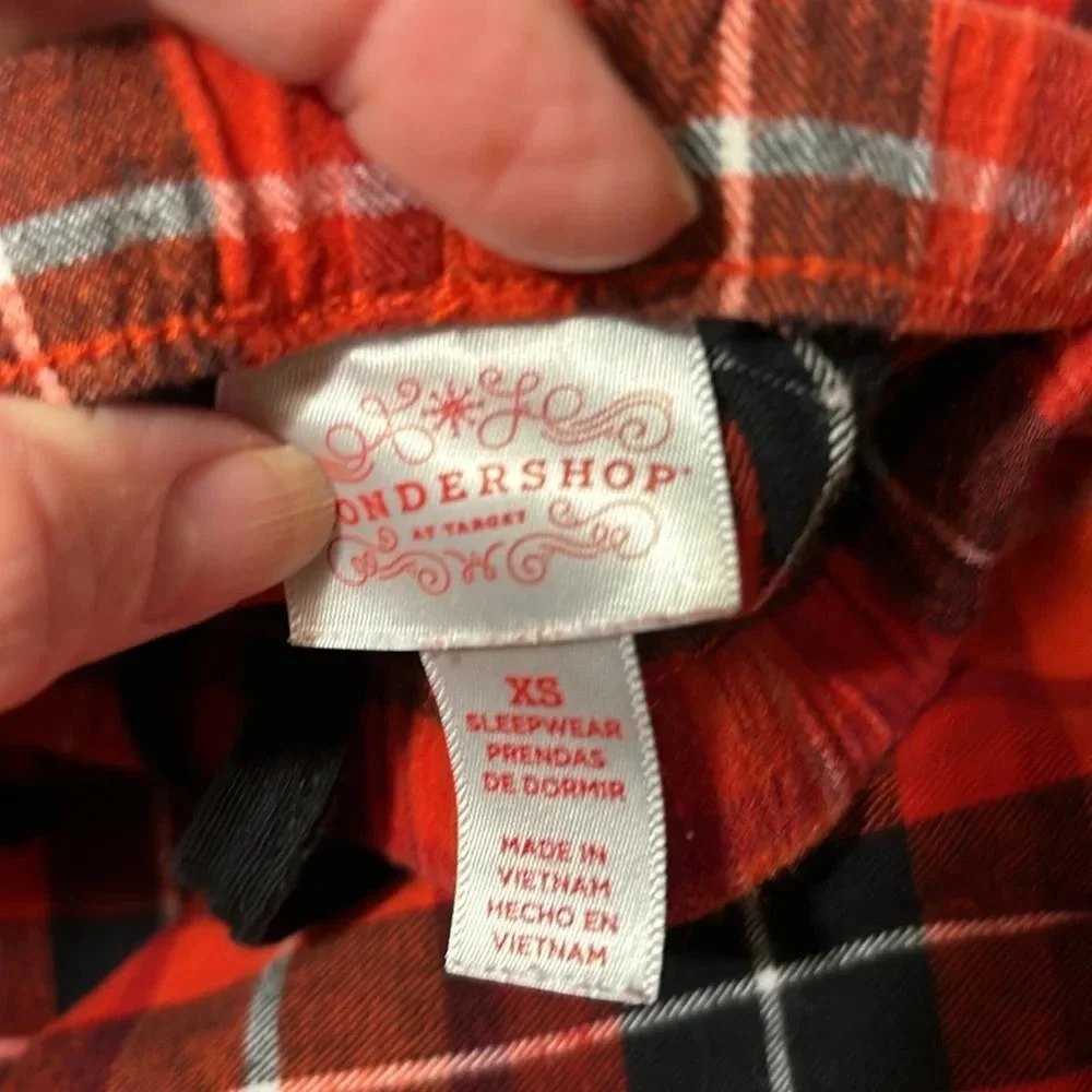 Wondershop Red Plaid Christmas Matching Family Pajama Set size XS